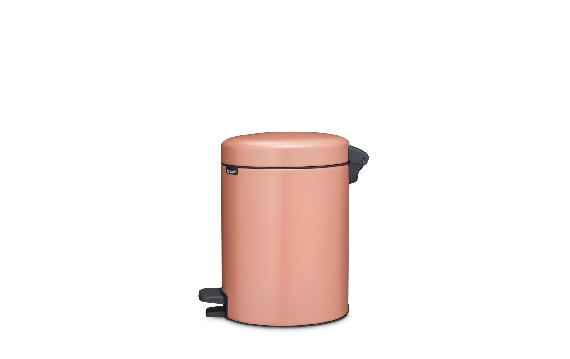 Brabantia NewIcon Treteimer – 5 l – Edelstahl, Rund – Rosa