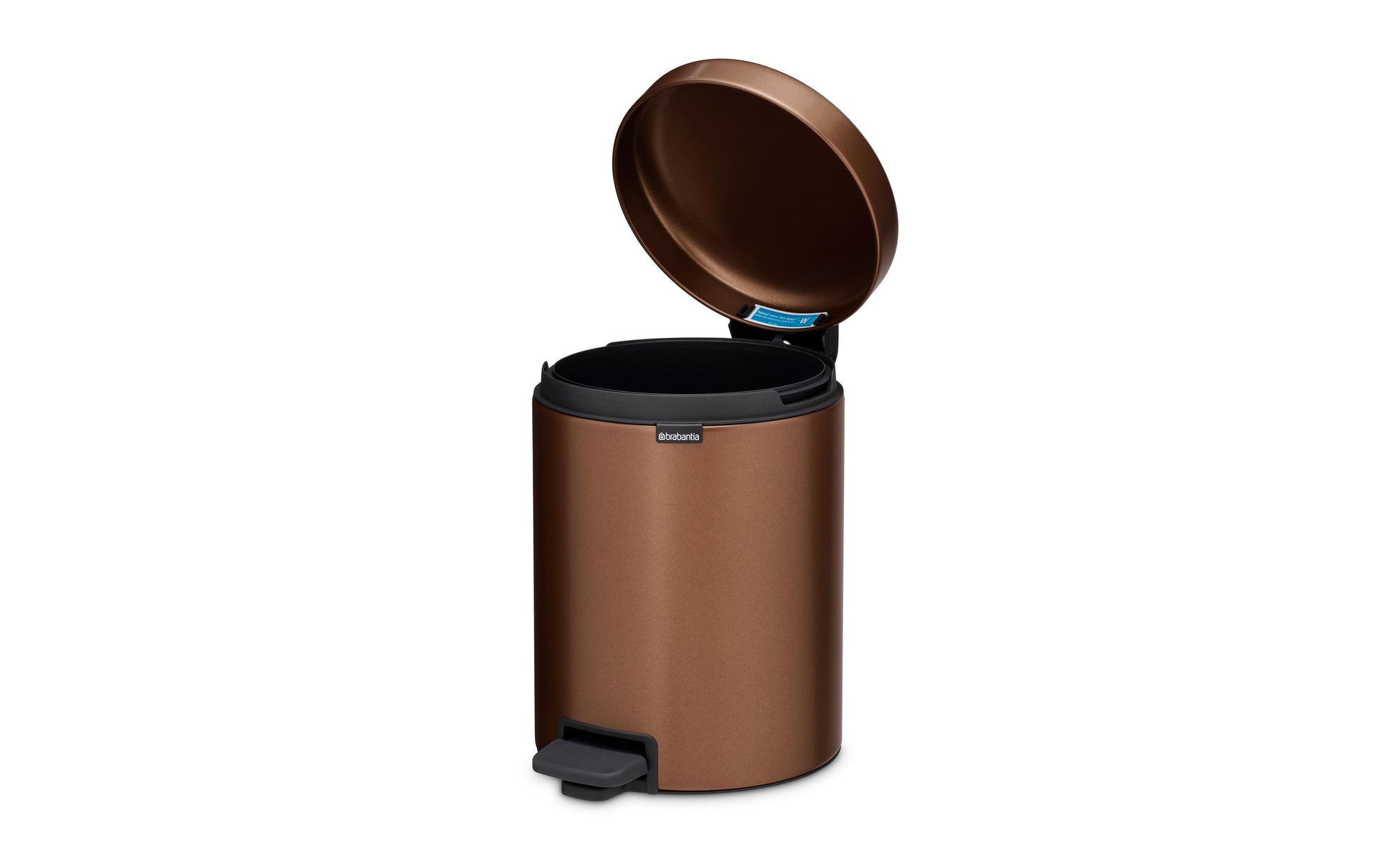 Brabantia NewIcon Treteimer – 5 l – Edelstahl, rund – Bronze