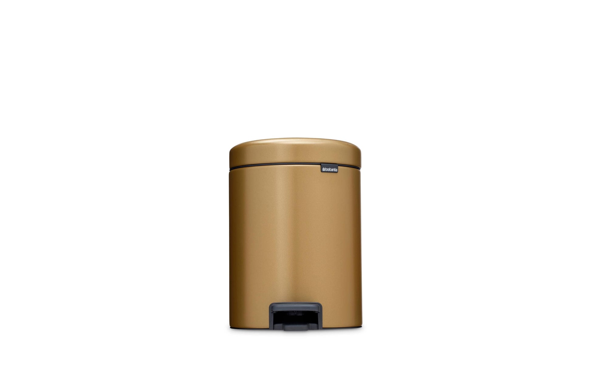 Brabantia NewIcon Treteimer – 5 l – Edelstahl, rund – Braun