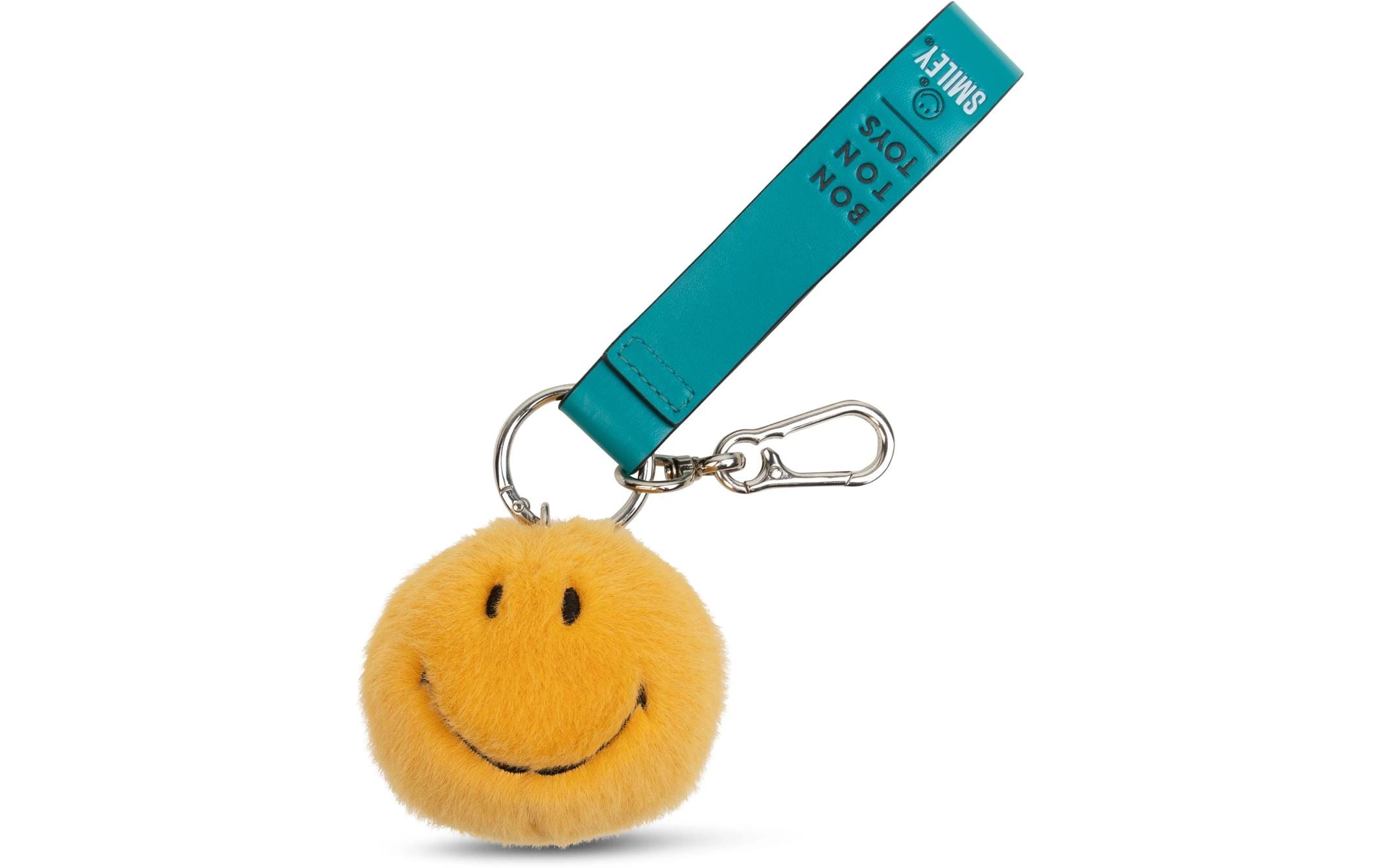 Bon ton toys Schlüsselanhänger ECO Fuzzy Smiley – Gelb, 70 mm