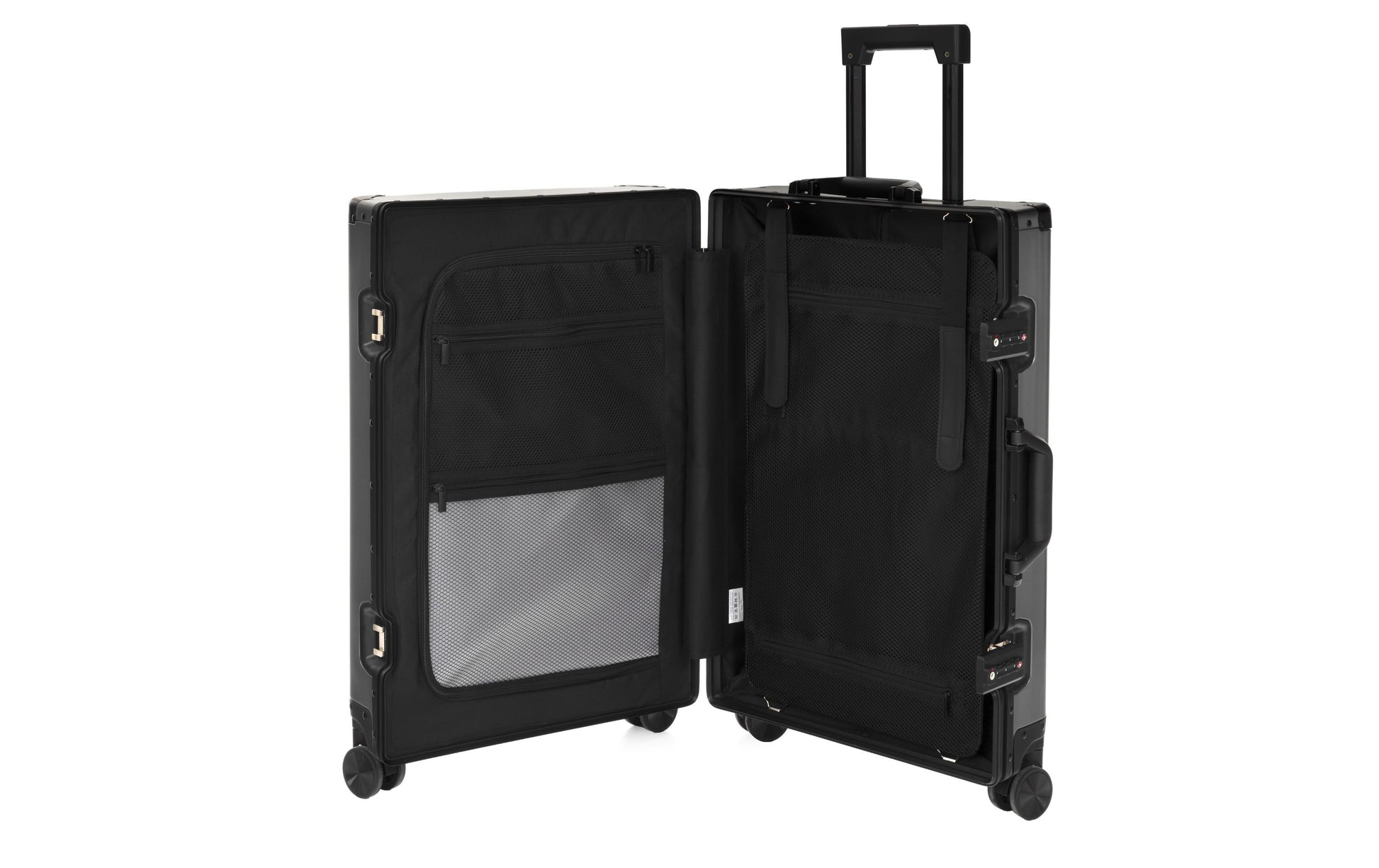 Koor Trolley Hartschale, 37 l, Handgepäck geeignet, 4 Rollen, TSA-Schloss, Aluminium, Dunkelgrün