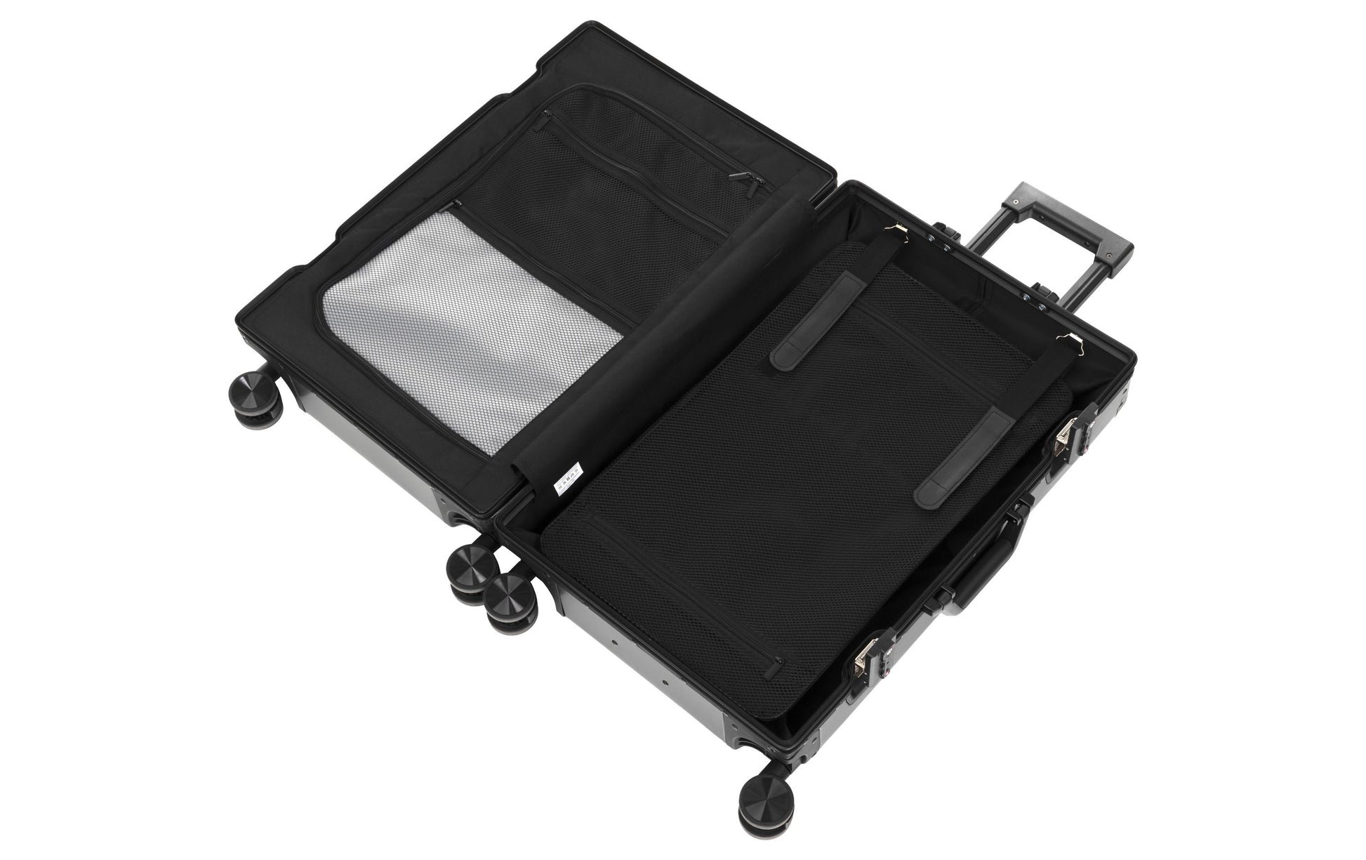 Koor Trolley Hartschale, 37 l, Handgepäck geeignet, 4 Rollen, TSA-Schloss, Aluminium, Dunkelgrün