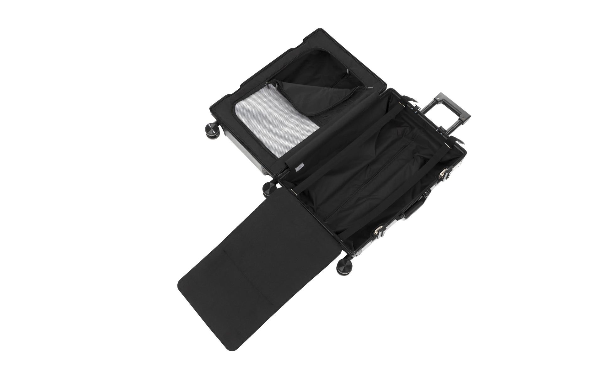 Koor Trolley Hartschale, 37 l, Handgepäck geeignet, 4 Rollen, TSA-Schloss, Aluminium, Dunkelgrün