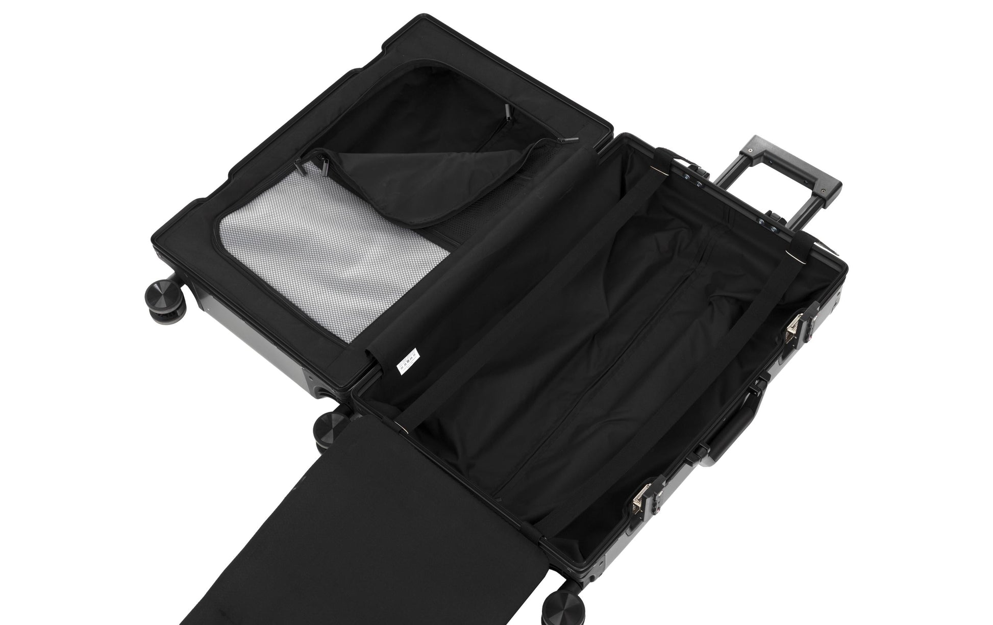 Koor Trolley Hartschale, 37 l, Handgepäck geeignet, 4 Rollen, TSA-Schloss, Aluminium, Dunkelgrün