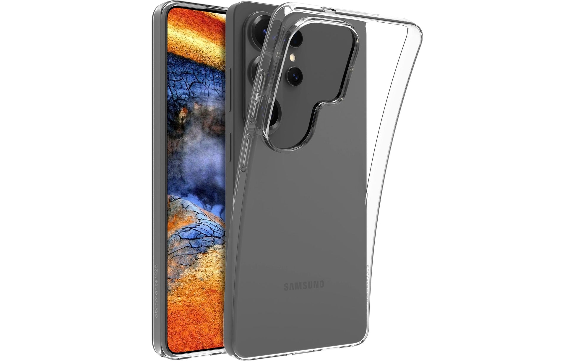 Dbramante1928 Greenland Pro Qi2 – Rückcover – für Samsung Galaxy S26 Ultra, Transparent, bis 1,2 m Sturzsicher
