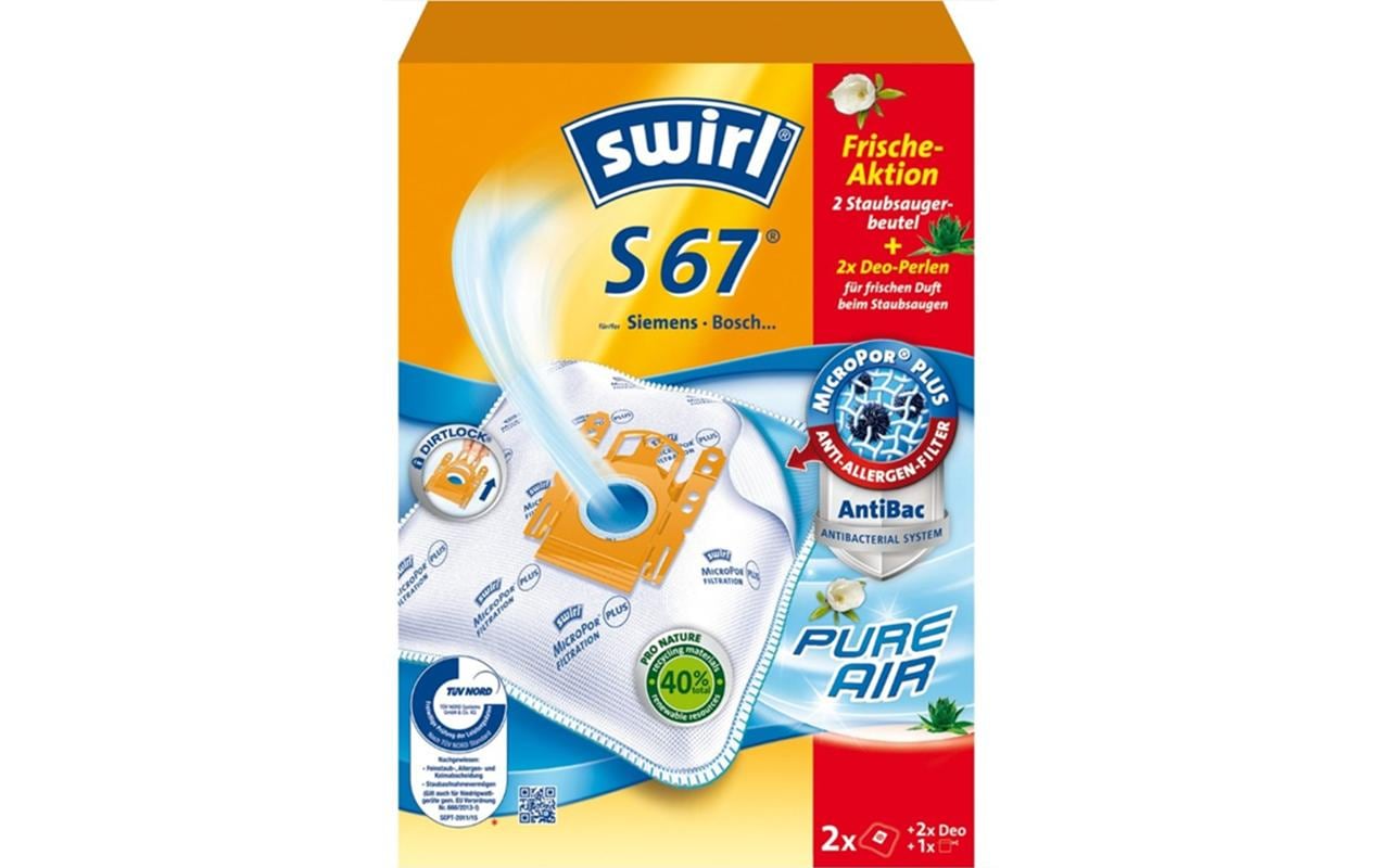 Swirl Staubbeutel S67 – 2 Stück, für Siemens/Bosch