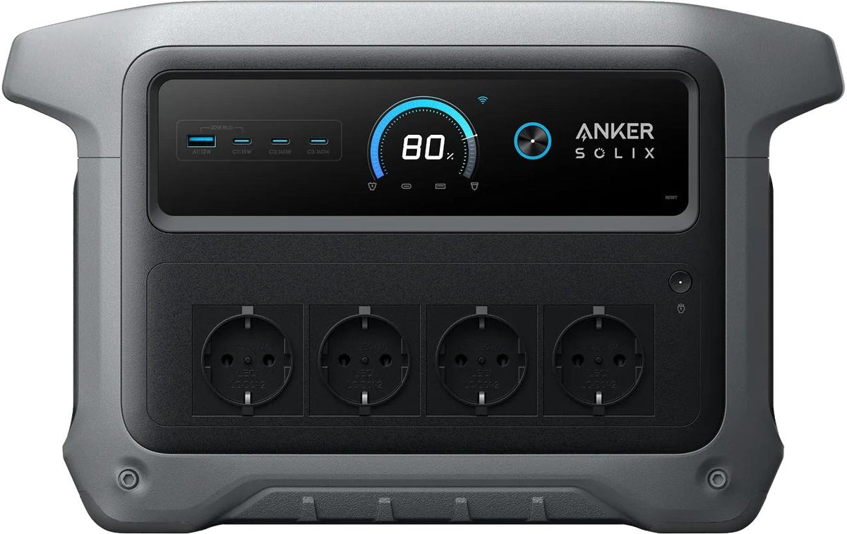 Anker SOLIX C1000X – Powerstation, 1024 Wh, 2000 W AC, LiFePO4, 4× AC, 140 W USB-C, Solarladefähig