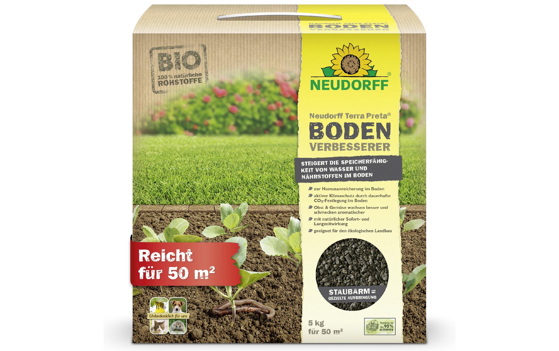 Neudorff Bodenverbesserer TerraPreta – 5 l, bio, Aktivator, für ca. 50 m²