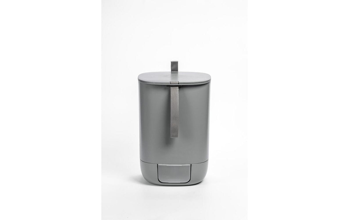 Plastia Komposteimer – 10,6 l – Kunststoff (PP), rund – grau