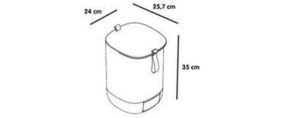 Plastia Komposteimer – 10,6 l – Kunststoff (PP), rund – grau