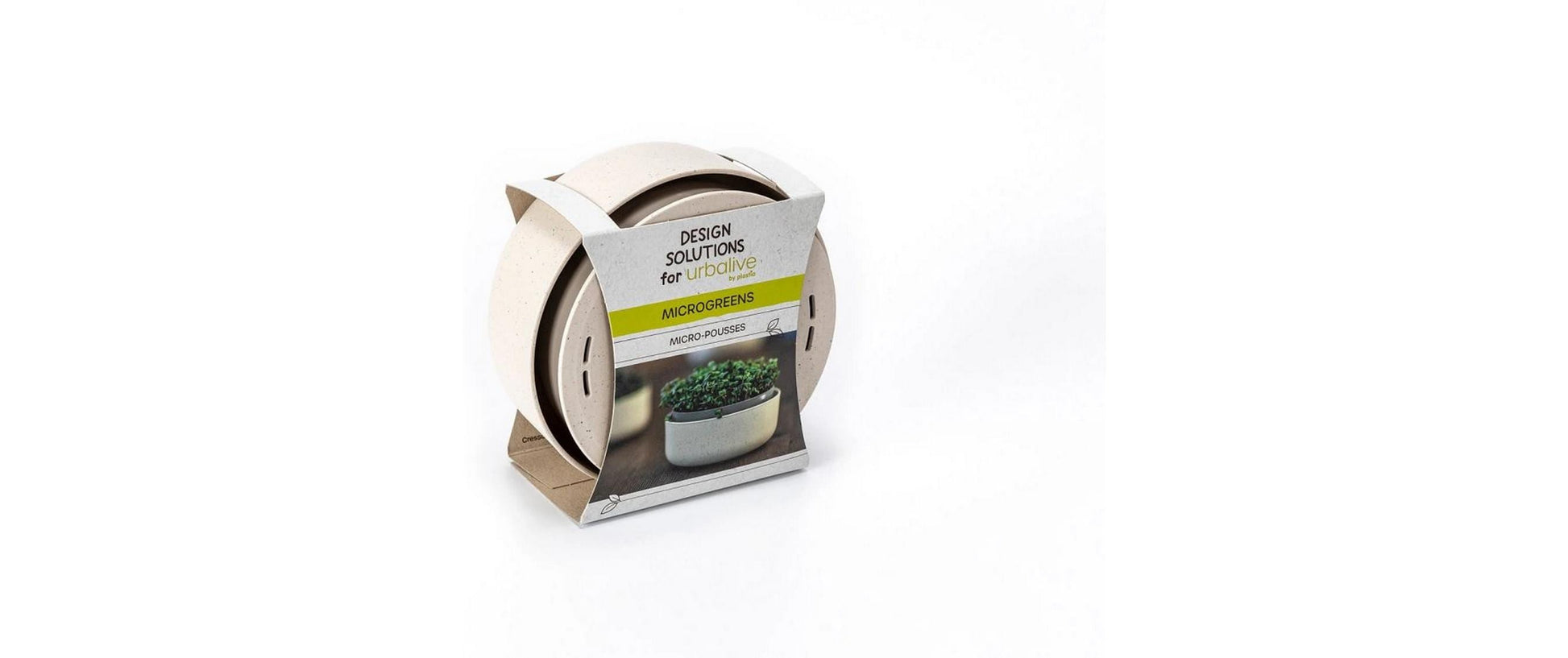 Plastia Keimsprossset 1,9 l, Ø 16 × 7,7 cm, Kunststoff, Elfenbein, für Microgreens