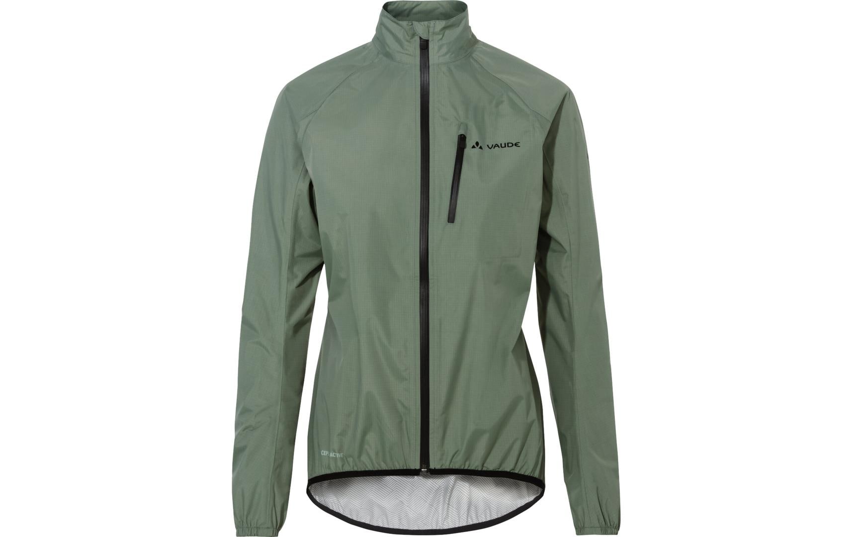 Vaude Regenjacke, Drop III – 38 – Grün, Polyester (recycelt), PU-Membran, wasserdicht, atmungsaktiv