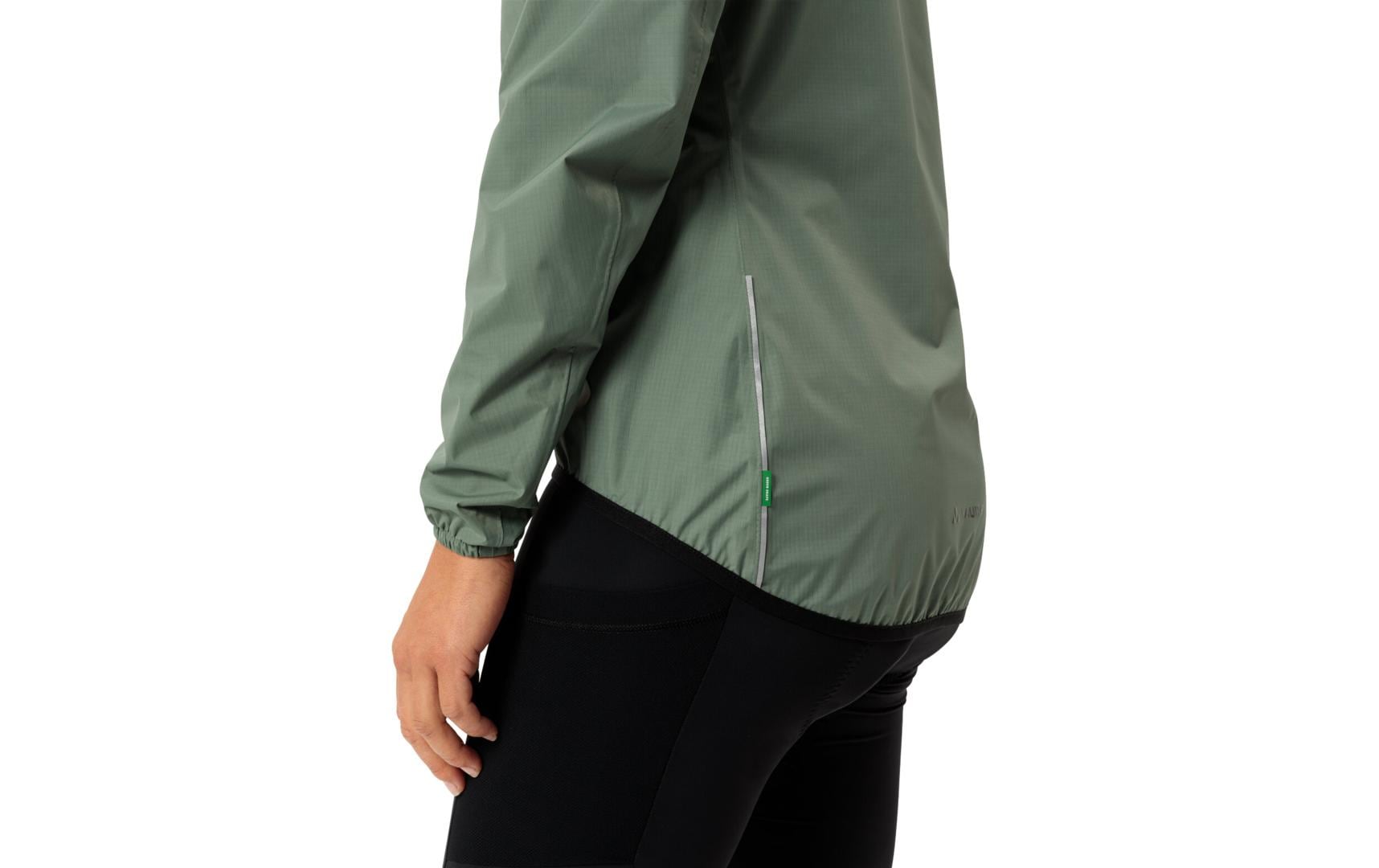Vaude Regenjacke, Drop III – 38 – Grün, Polyester (recycelt), PU-Membran, wasserdicht, atmungsaktiv