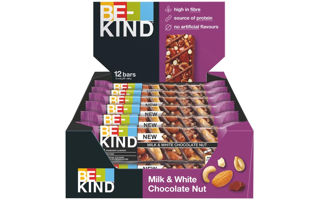 BE-KIND Milch- & Weiss-Schokolade Nuss Riegel, glutenfrei – 12 × 40 g