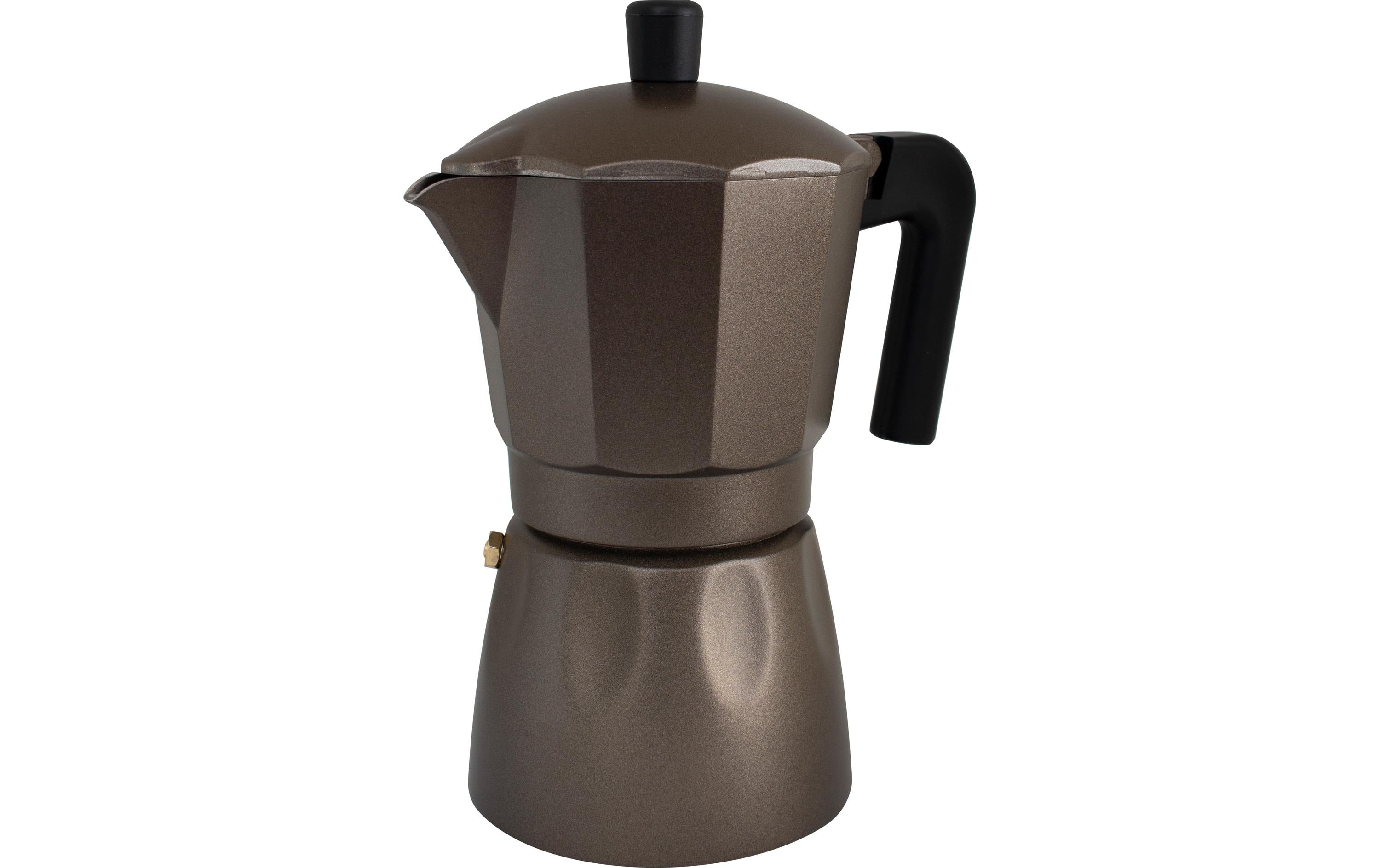 Eurotrail French Press / Kaffeebereiter – 0,4 l, 9 Tassen, Aluminium/Polypropylen (PP), Braun