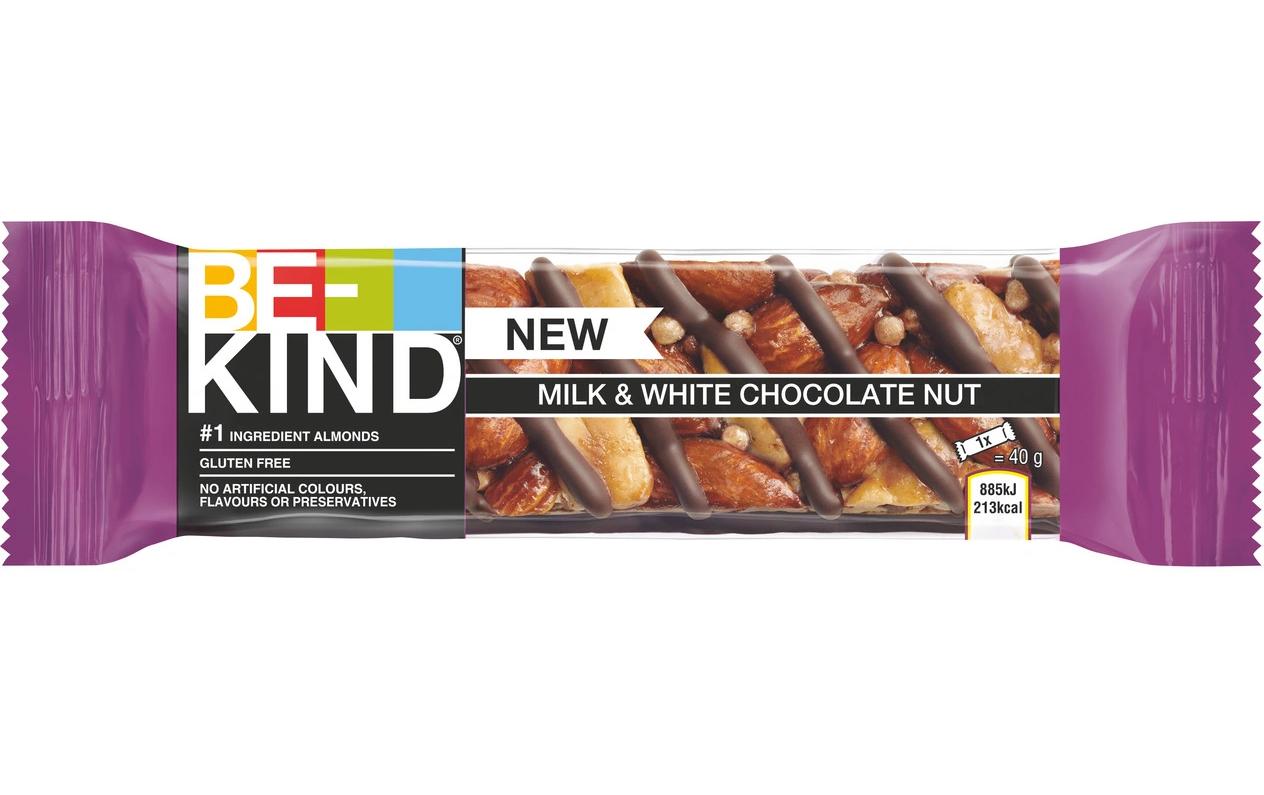 BE-KIND Milch- & Weiss-Schokolade Nuss Riegel, glutenfrei – 12 × 40 g