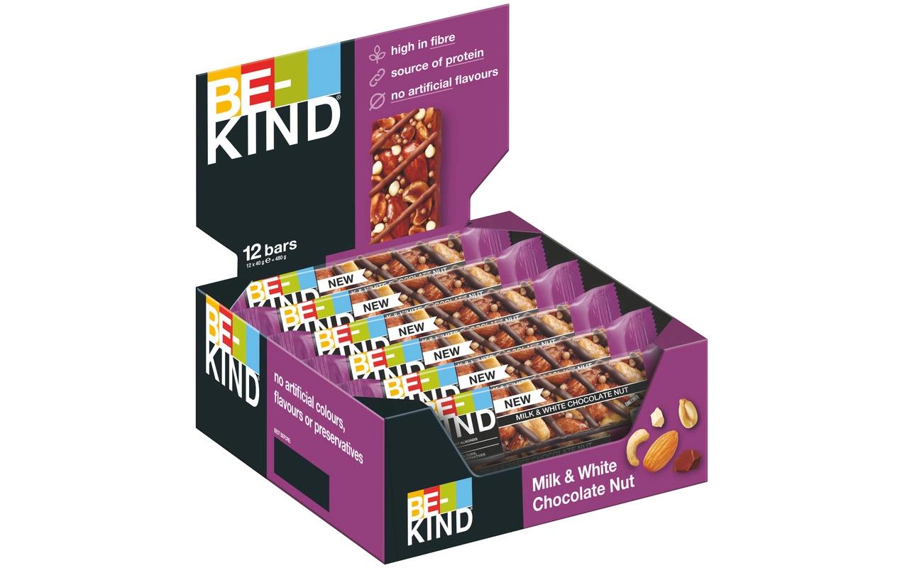 BE-KIND Milch- & Weiss-Schokolade Nuss Riegel, glutenfrei – 12 × 40 g
