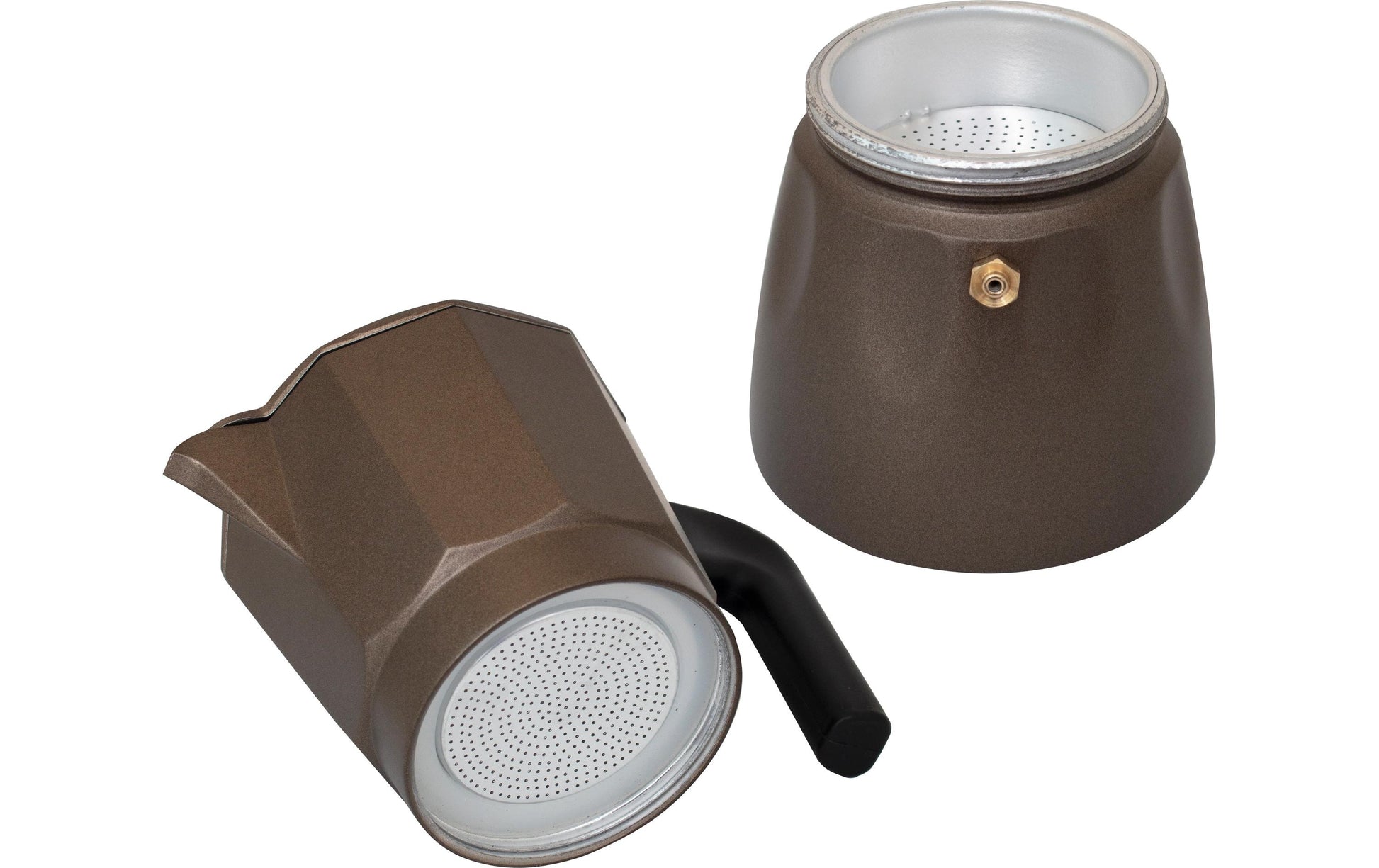 Eurotrail French Press / Kaffeebereiter – 0,4 l, 9 Tassen, Aluminium/Polypropylen (PP), Braun
