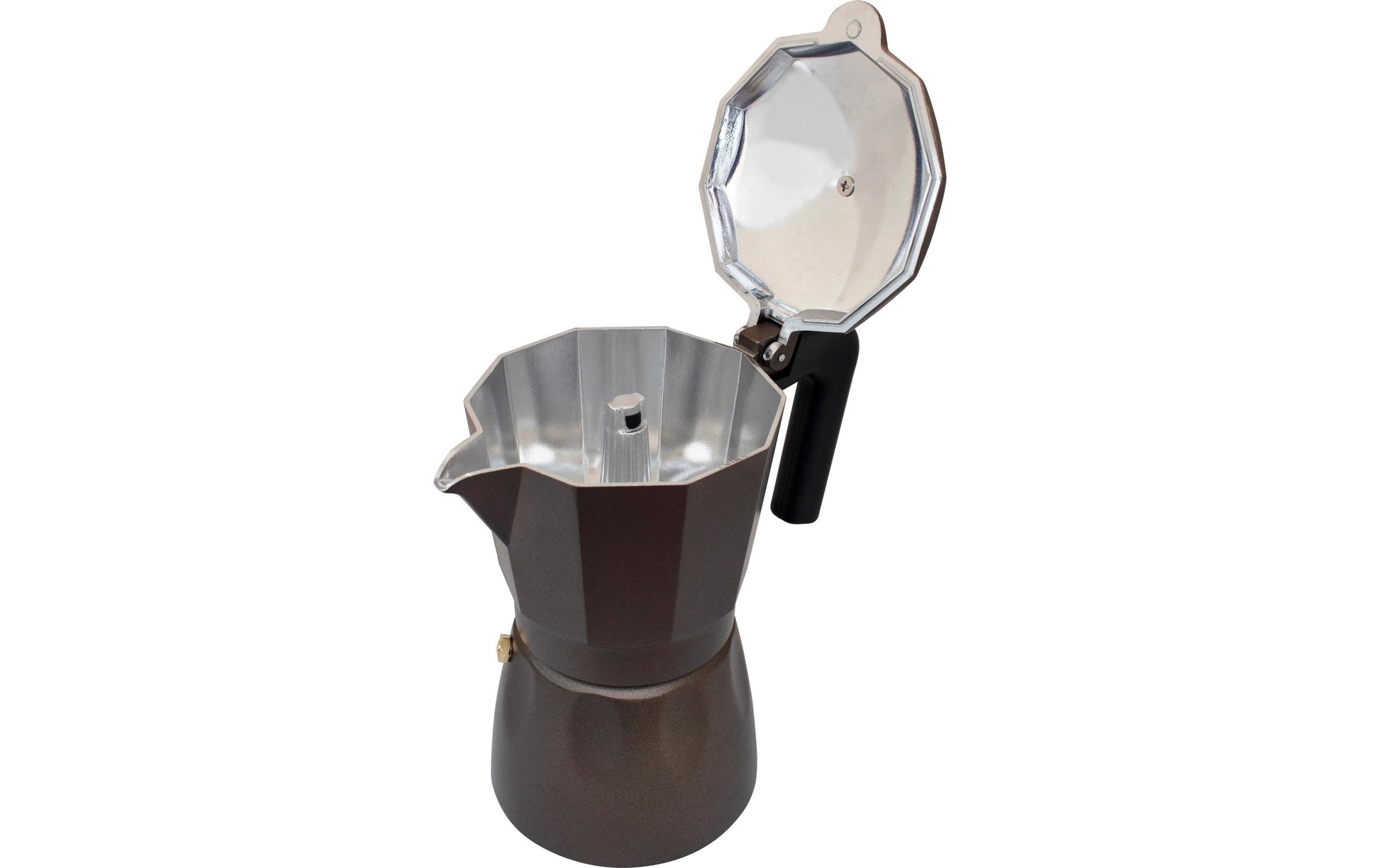 Eurotrail French Press / Kaffeebereiter – 0,4 l, 9 Tassen, Aluminium/Polypropylen (PP), Braun