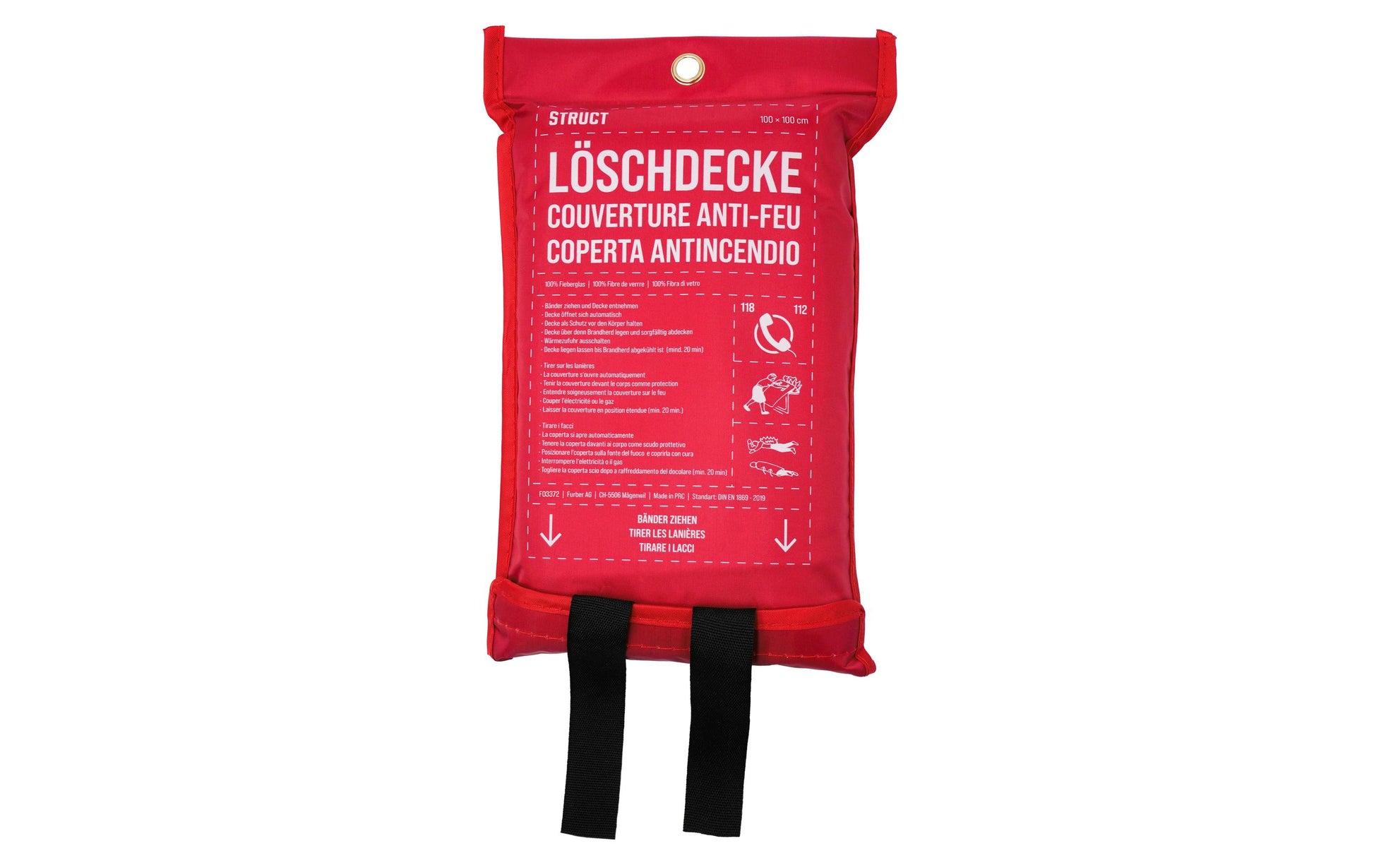 Struct Löschdecke – 100 × 100 cm, DIN EN 1869:2019