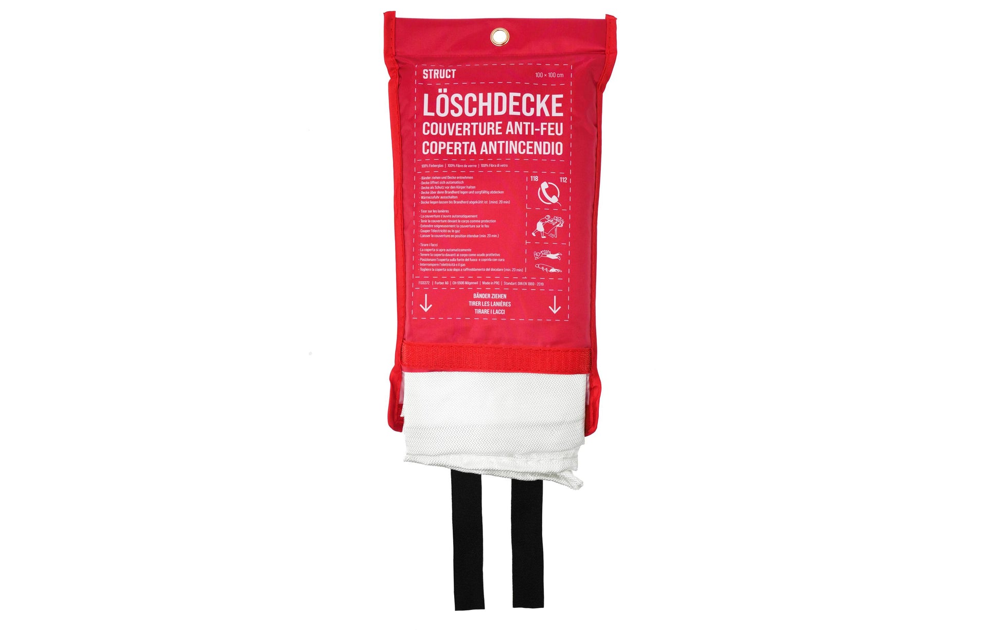 Struct Löschdecke – 100 × 100 cm, DIN EN 1869:2019