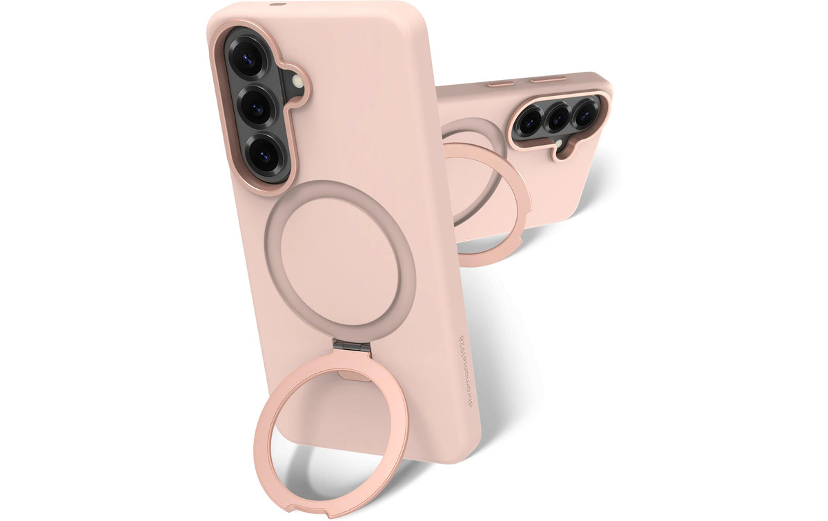 Dbramante1928 Roskilde Qi2 Kick ICON Backcover – für Samsung Galaxy S26, Pink Sand, bis 1,2 m Sturzsicher