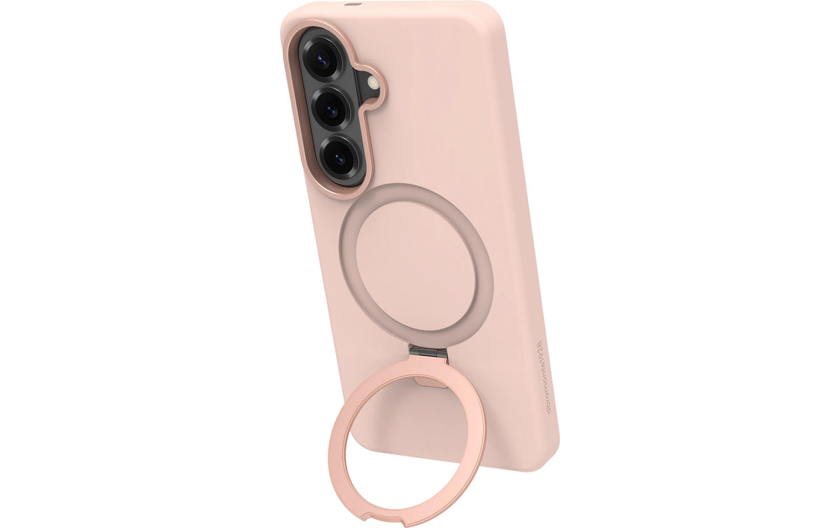 Dbramante1928 Roskilde Qi2 Kick ICON Backcover – für Samsung Galaxy S26, Pink Sand, bis 1,2 m Sturzsicher
