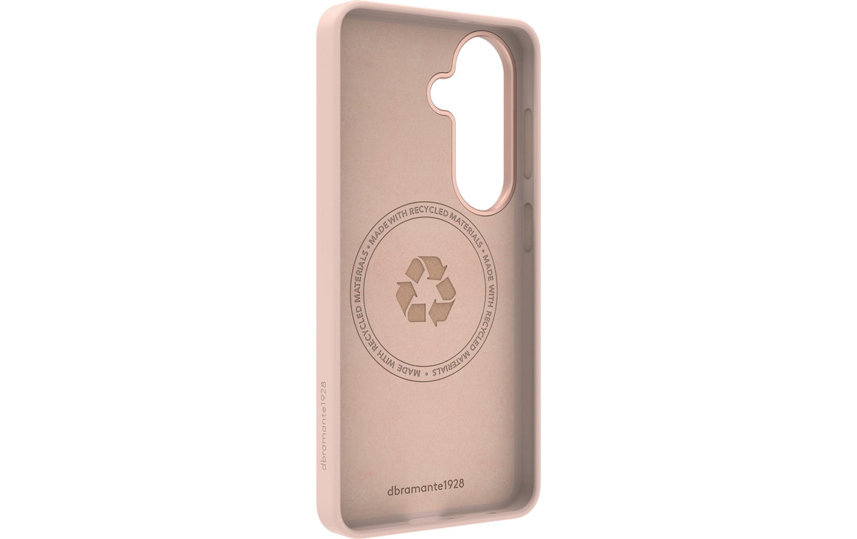 Dbramante1928 Roskilde Qi2 Kick ICON Backcover – für Samsung Galaxy S26, Pink Sand, bis 1,2 m Sturzsicher