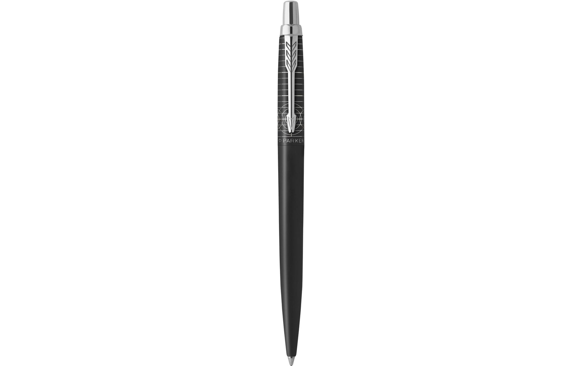 Parker Jotter M Kugelschreiber – Schwarz, Mittel, PVD-Beschichtung, Grau, nachfüllbar