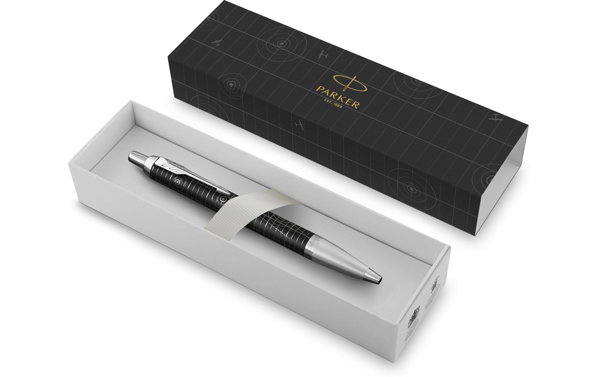 Parker IM Kugelschreiber – Schwarz, Mittel, Schwarz/Silber, dokumentenecht, nachfüllbar