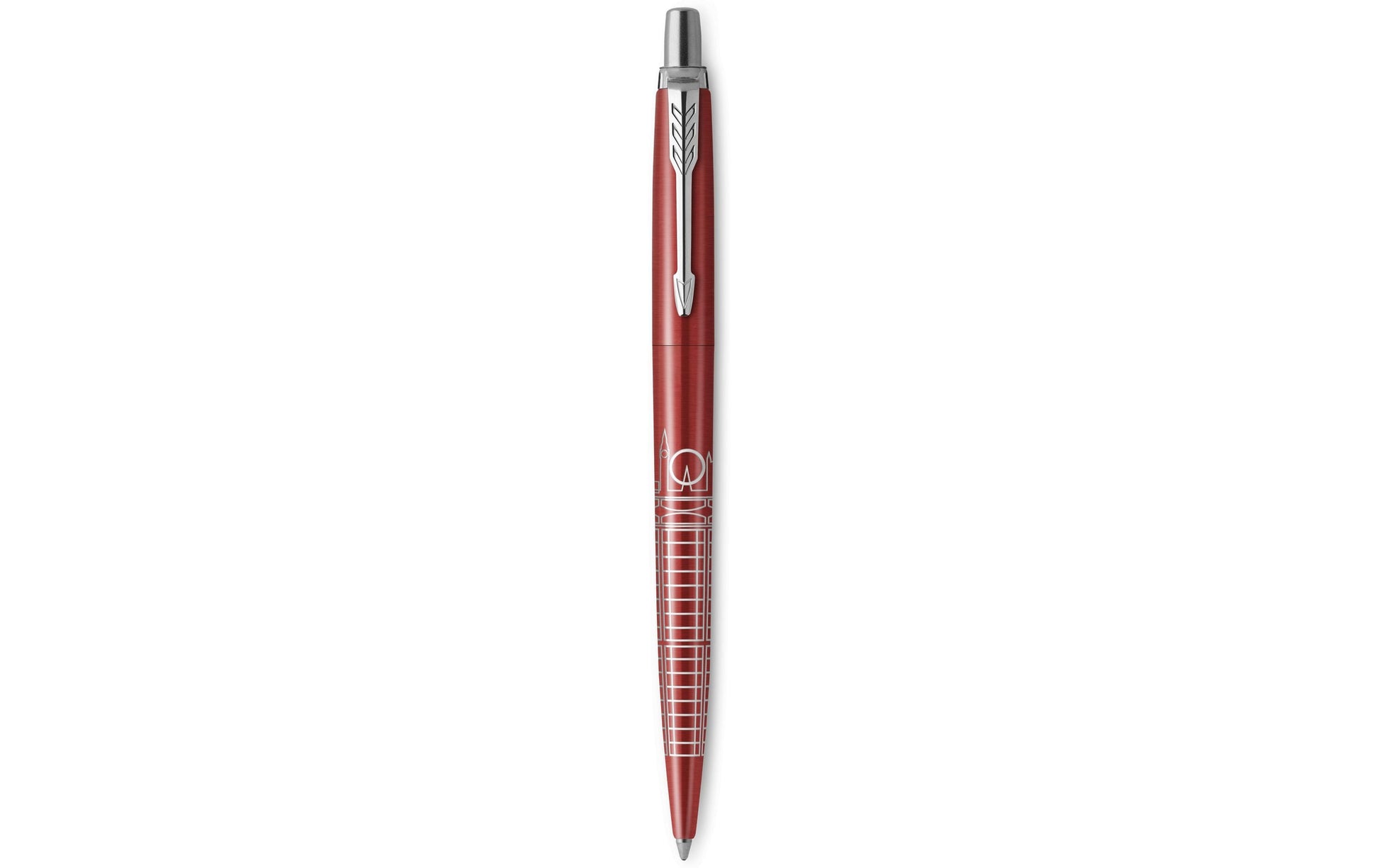 Parker Jotter SE Kugelschreiber – Blau, Mittel, Edelstahl, Rot, nachfüllbar