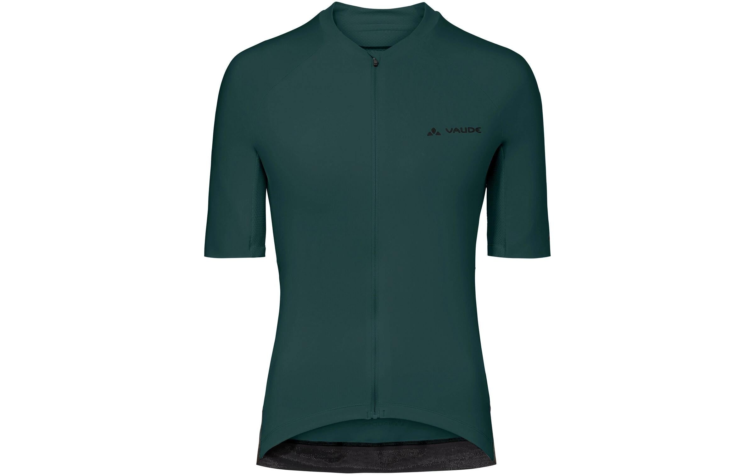 VAUDE Velotrikot, Furka FZ III – 44 – Grün, 88% Polyester (recycelt), 12% Elasthan, GRS/Grüner Knopf