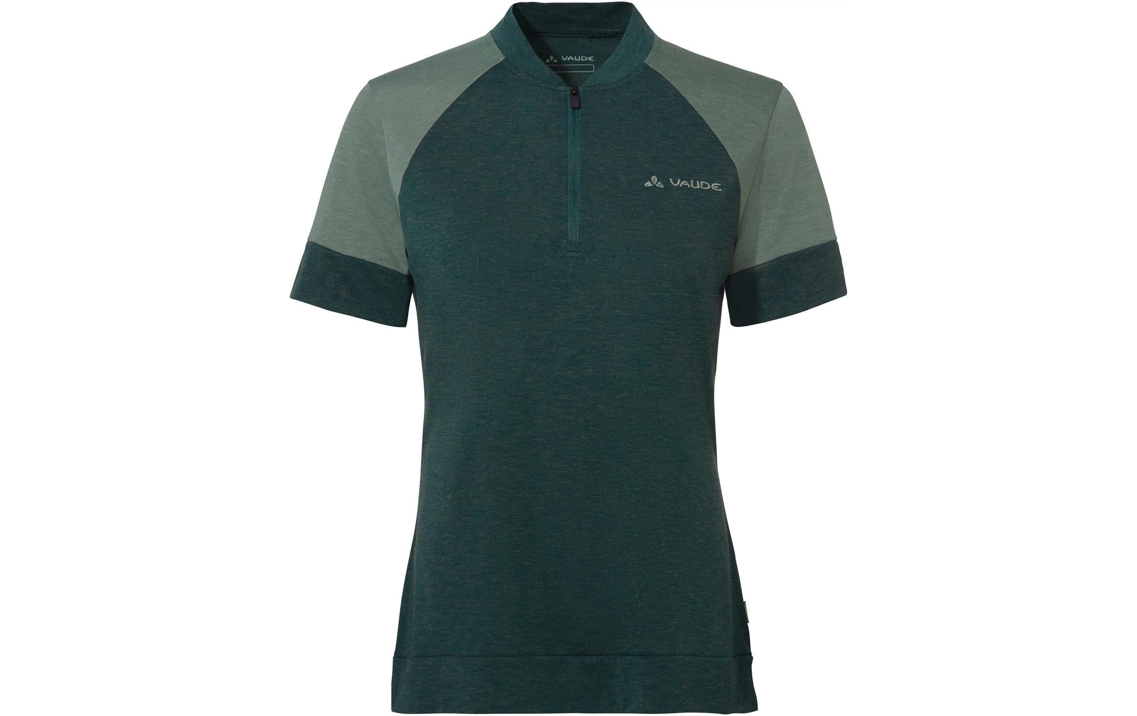 Vaude Damen-T-Shirt Altissimo Q-Zip – grün, Grösse 38