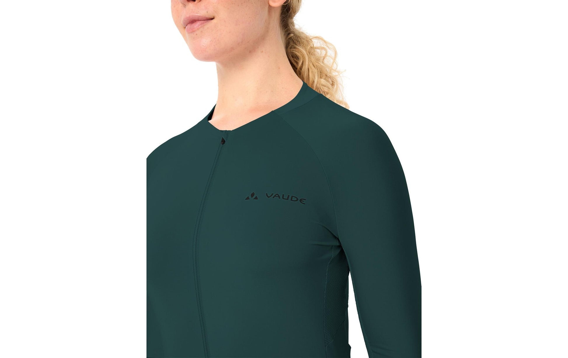 VAUDE Velotrikot, Furka FZ III – 44 – Grün, 88% Polyester (recycelt), 12% Elasthan, GRS/Grüner Knopf