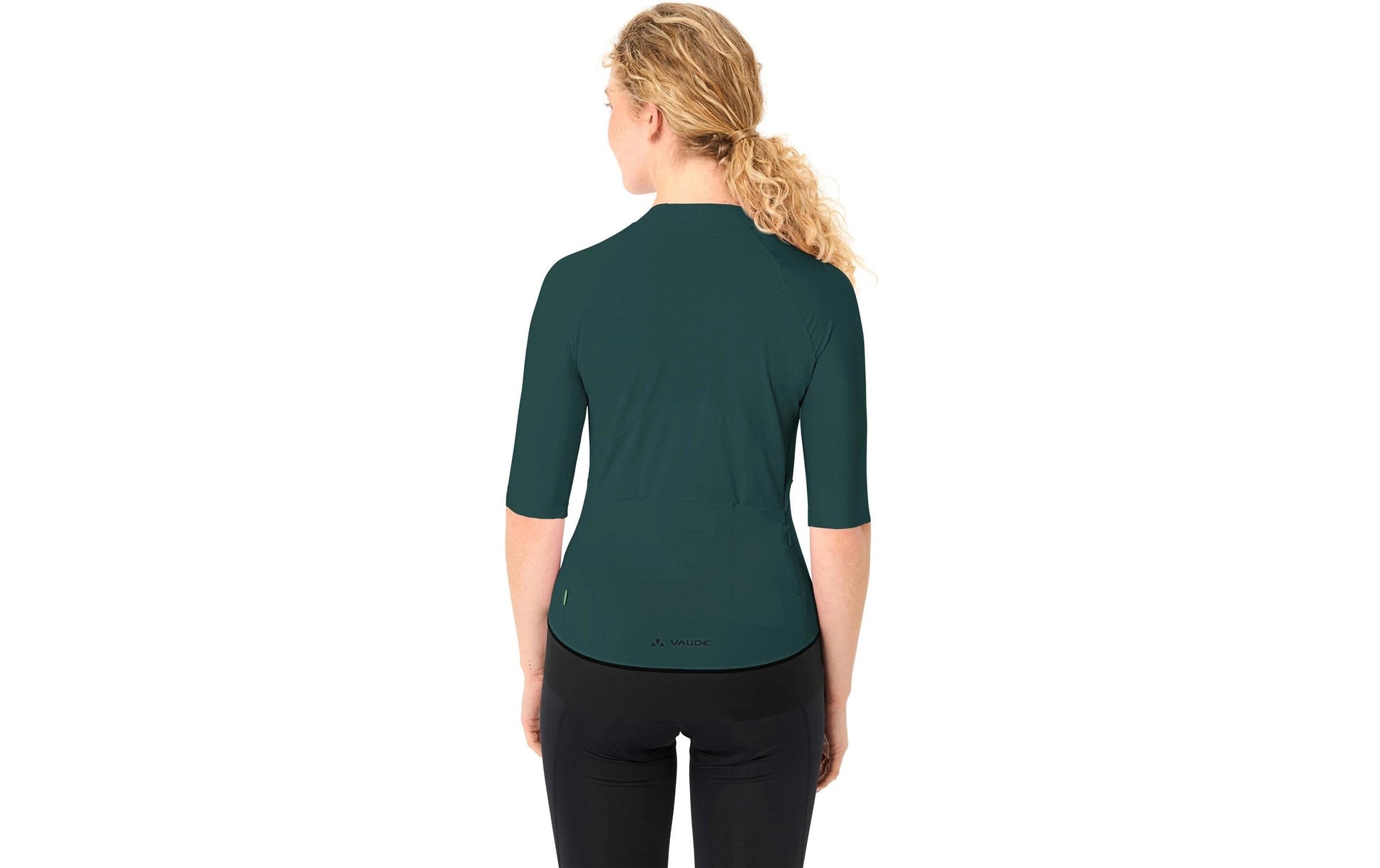 VAUDE Velotrikot, Furka FZ III – 44 – Grün, 88% Polyester (recycelt), 12% Elasthan, GRS/Grüner Knopf