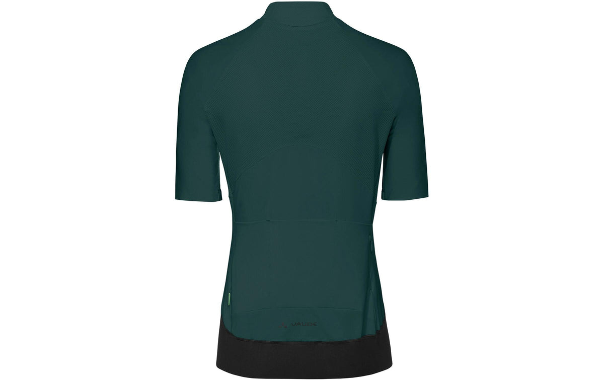 VAUDE Velotrikot Furka FZ III – Grösse 38 – Grün, 88% Polyester (recycelt), 12% Elasthan, Slim Fit, Kurzarm
