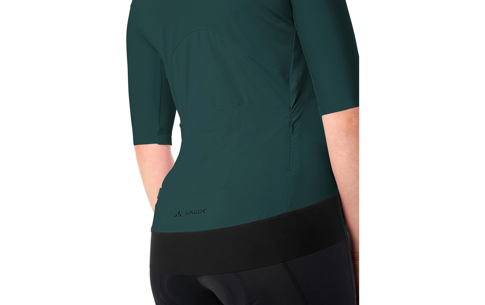 VAUDE Velotrikot, Furka FZ III – 44 – Grün, 88% Polyester (recycelt), 12% Elasthan, GRS/Grüner Knopf