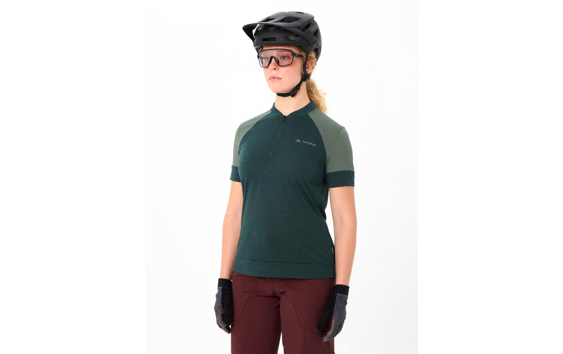 Vaude Damen-T-Shirt Altissimo Q-Zip – grün, Grösse 38
