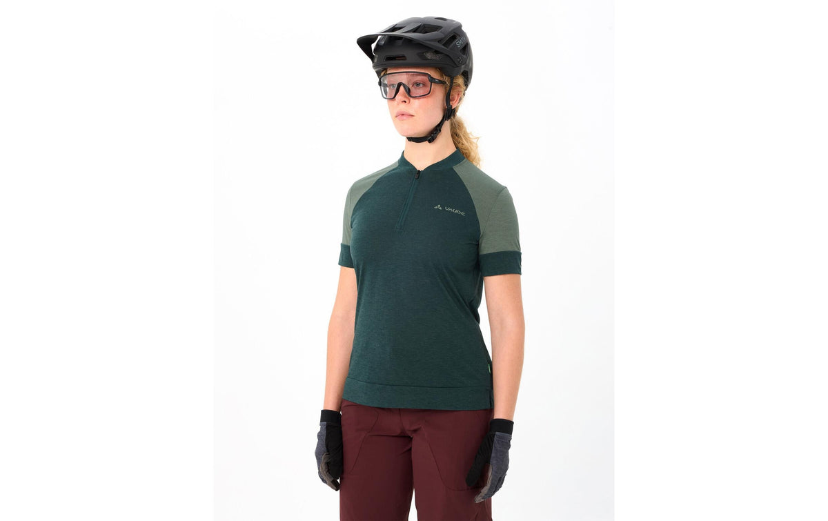 Vaude Damen-Funktionsshirt Altissimo Q-Zip – Grün, Grösse 46