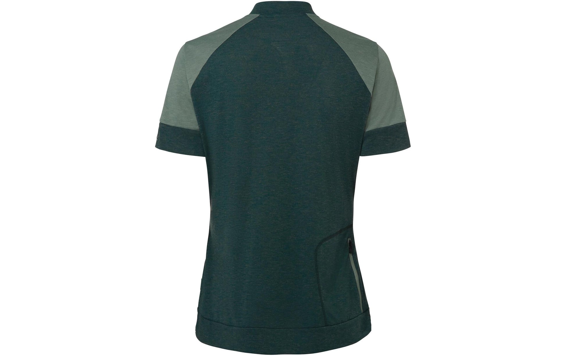Vaude Altissimo Q-Zip Velotrikot – Grösse 36 – Grün, Polyester (recycelt)/Wolle, Kurzarm, Grüner Knopf