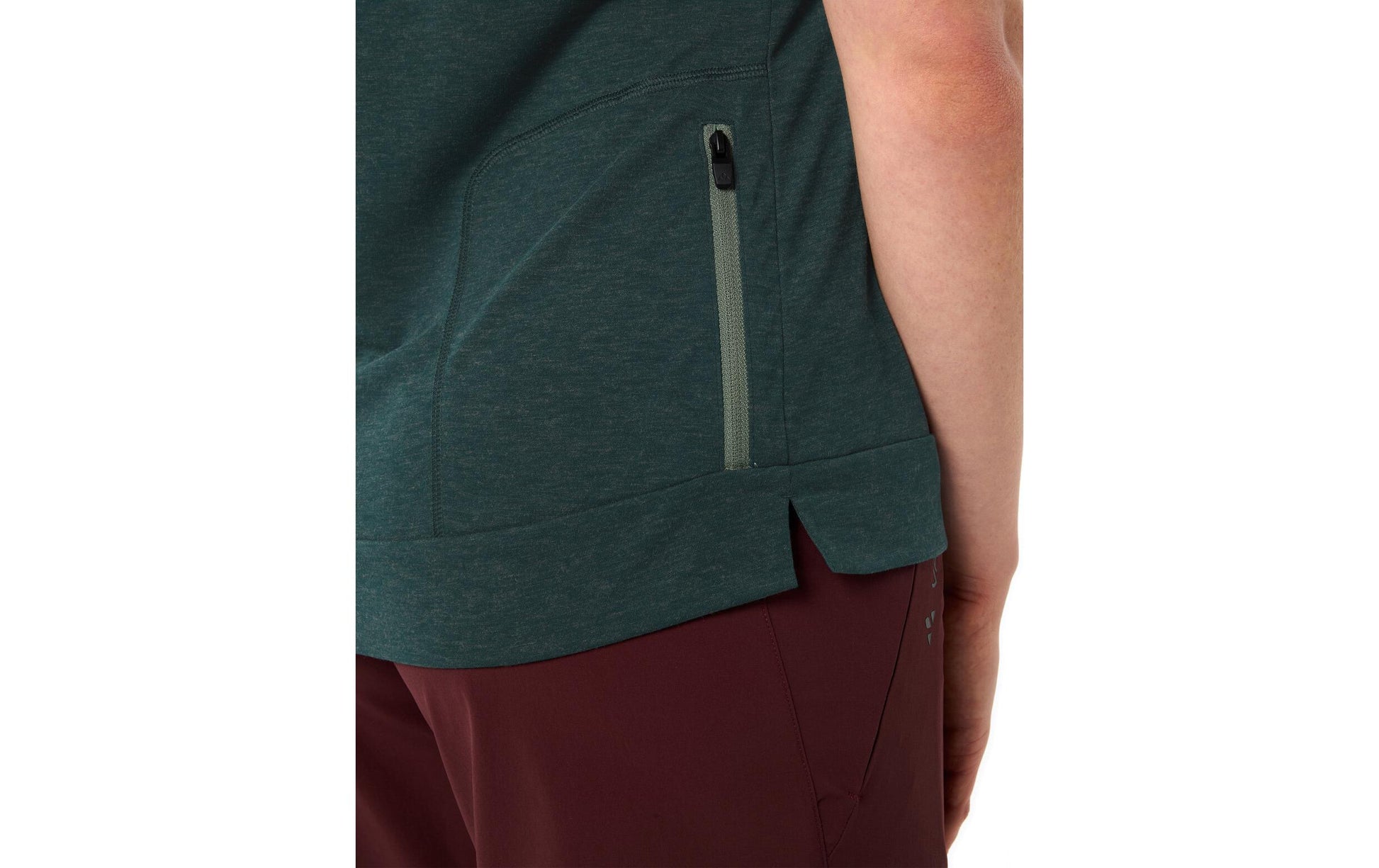Vaude Altissimo Q-Zip Velotrikot – Grösse 36 – Grün, Polyester (recycelt)/Wolle, Kurzarm, Grüner Knopf