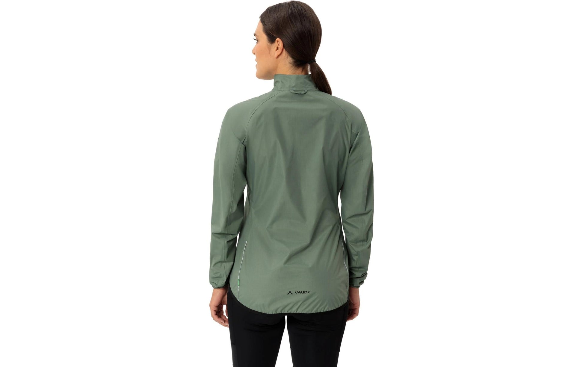 Vaude Regenjacke, Drop III – 38 – Grün, Polyester (recycelt), PU-Membran, wasserdicht, atmungsaktiv