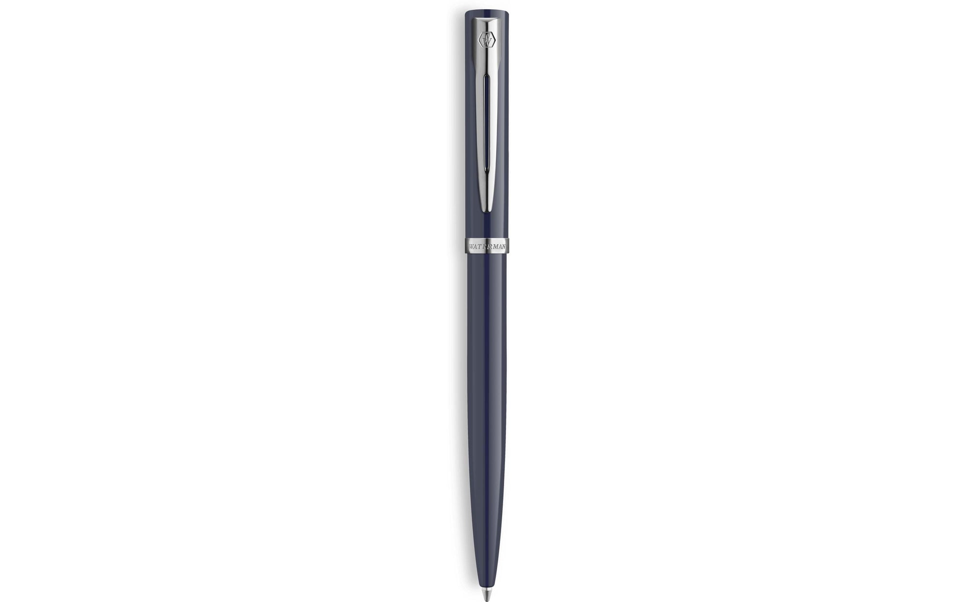Waterman Allure Impression Kugelschreiber – Blau, Medium, Dreh, palladium-plattiert, Geschenkbox