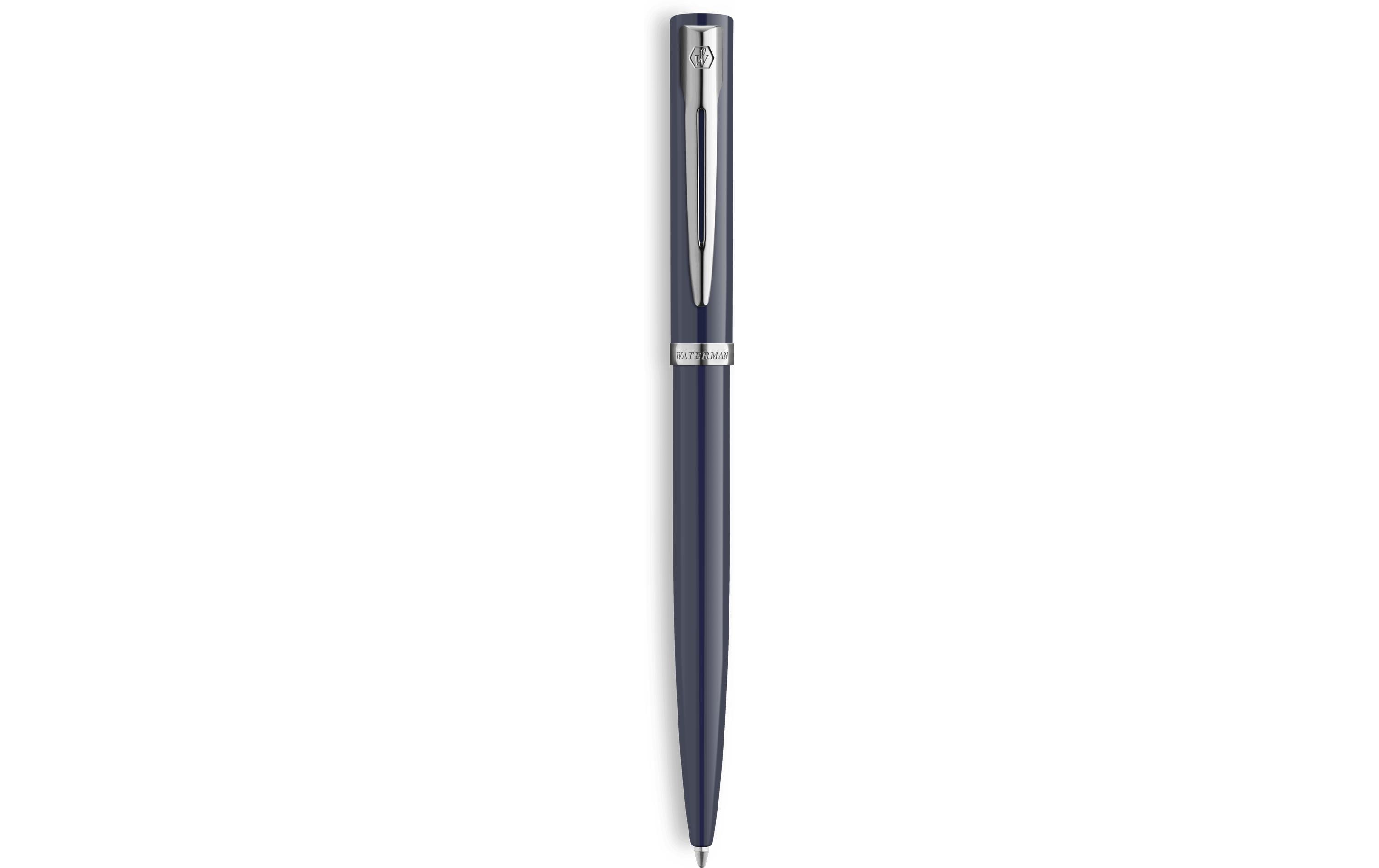 Waterman Allure Impression Kugelschreiber – Blau, Medium, Dreh, palladium-plattiert, Geschenkbox