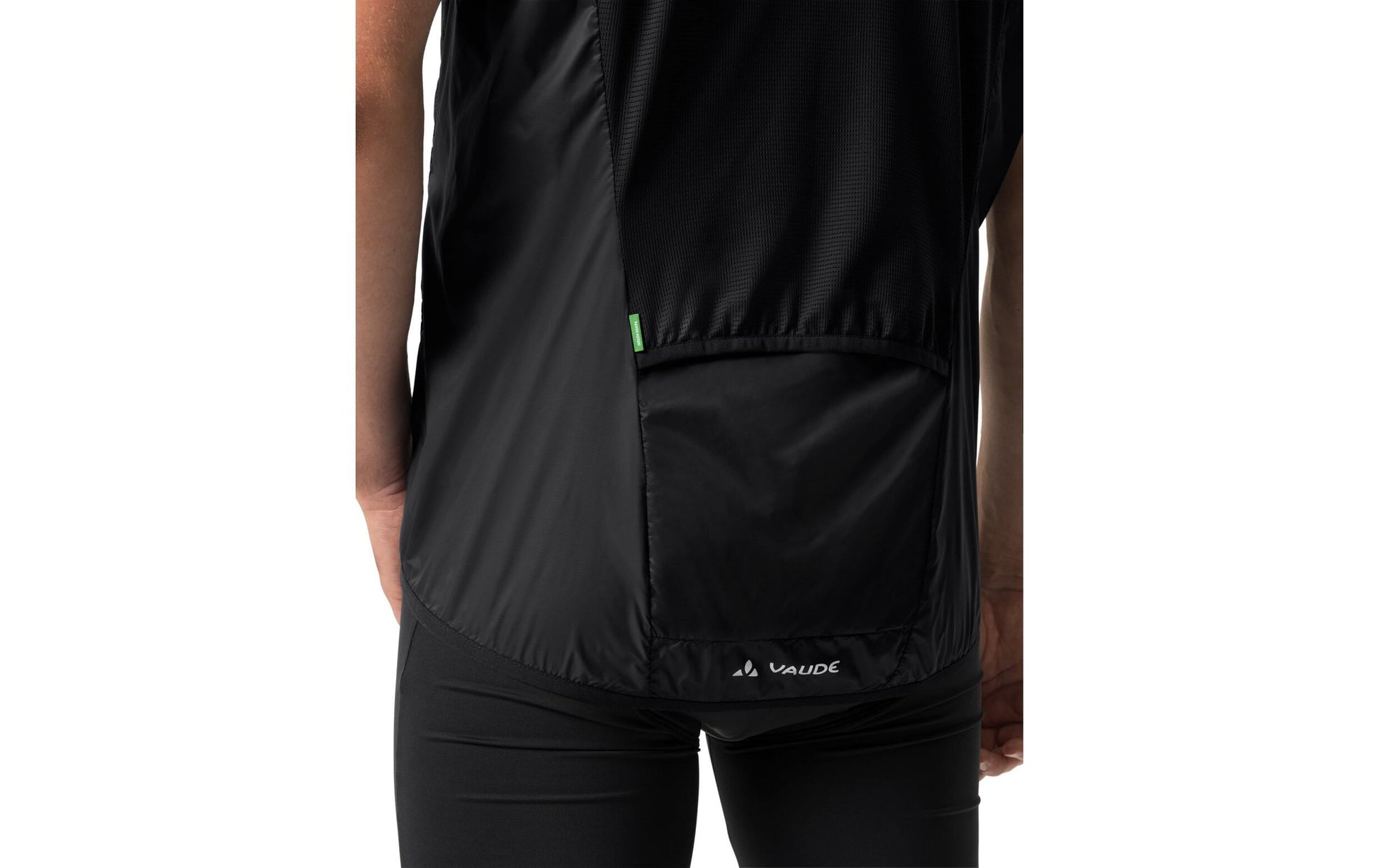 Vaude Velowindweste Matera Air – XXL – Schwarz, Polyamid (recycelt), winddicht, wasserabweisend