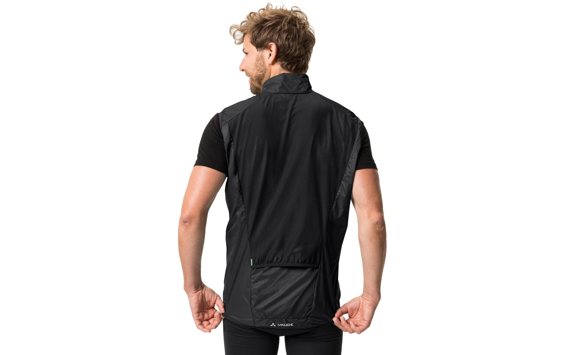 Vaude Velowindweste Matera Air – XXL – Schwarz, Polyamid (recycelt), winddicht, wasserabweisend