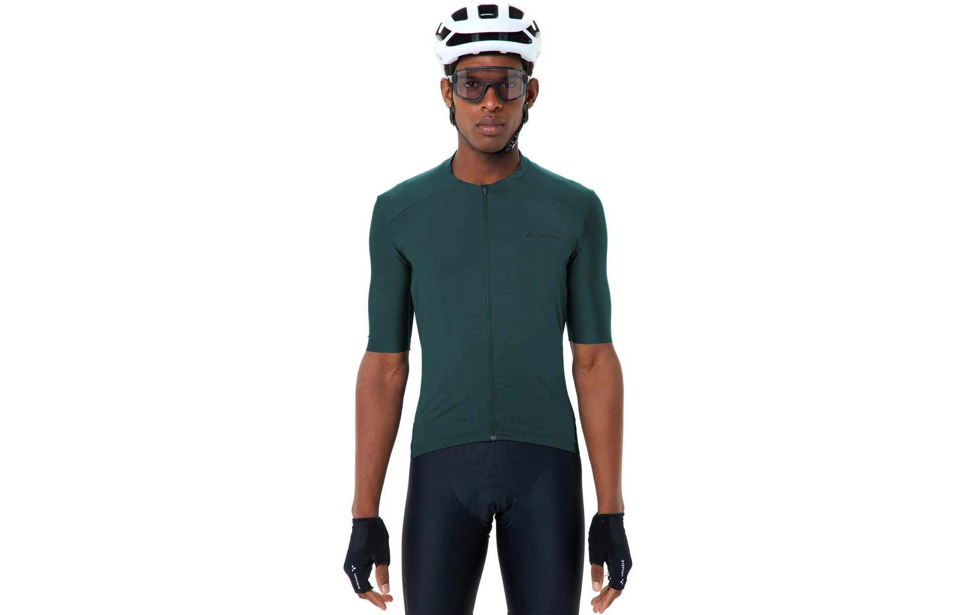 VAUDE Velotrikot Furka FZ III – L – Grün, 88% Polyester (recycelt), 12% Elasthan, Kurzarm