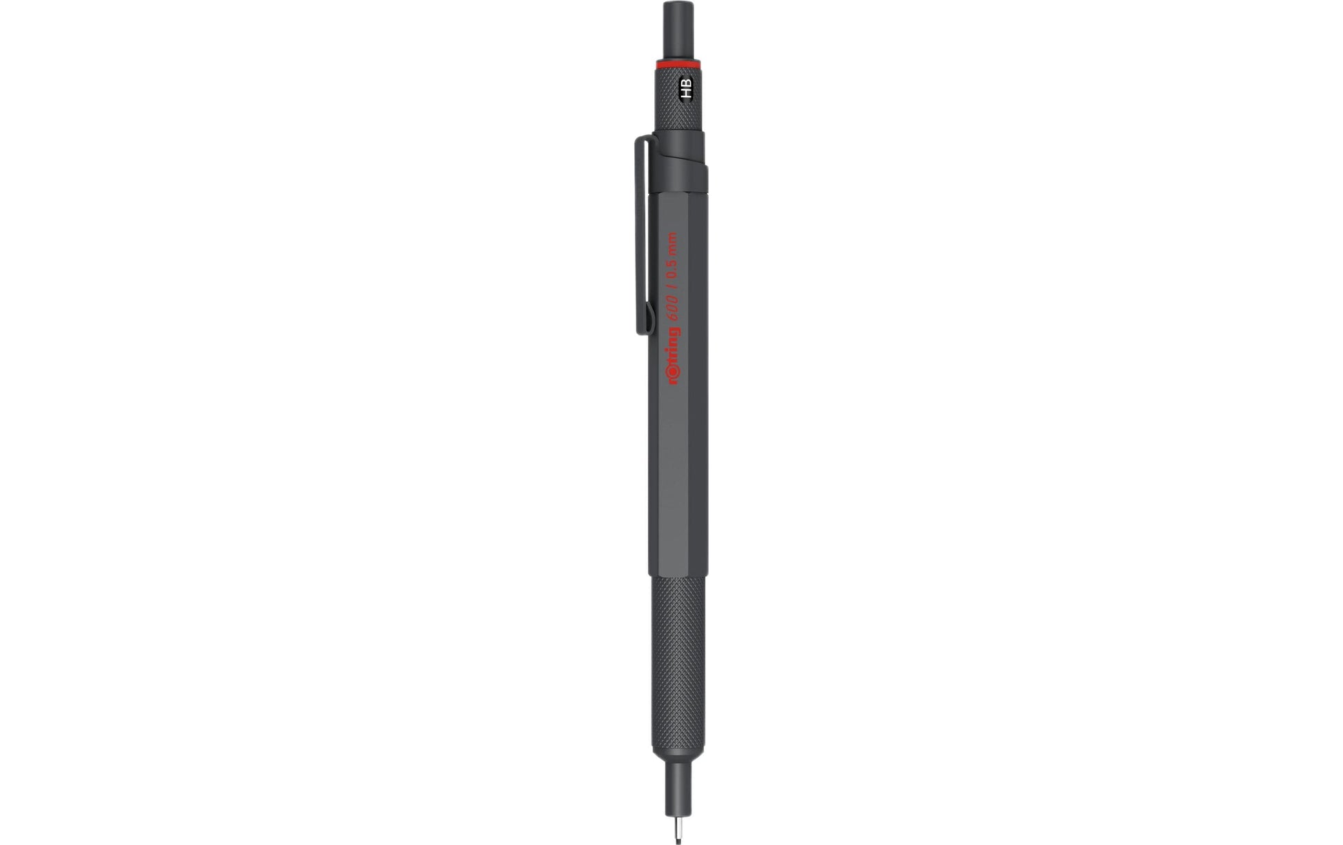Rotring 600 Darkstone Druckbleistift – 0,5 mm – Metall – Grau – 12er-Pack