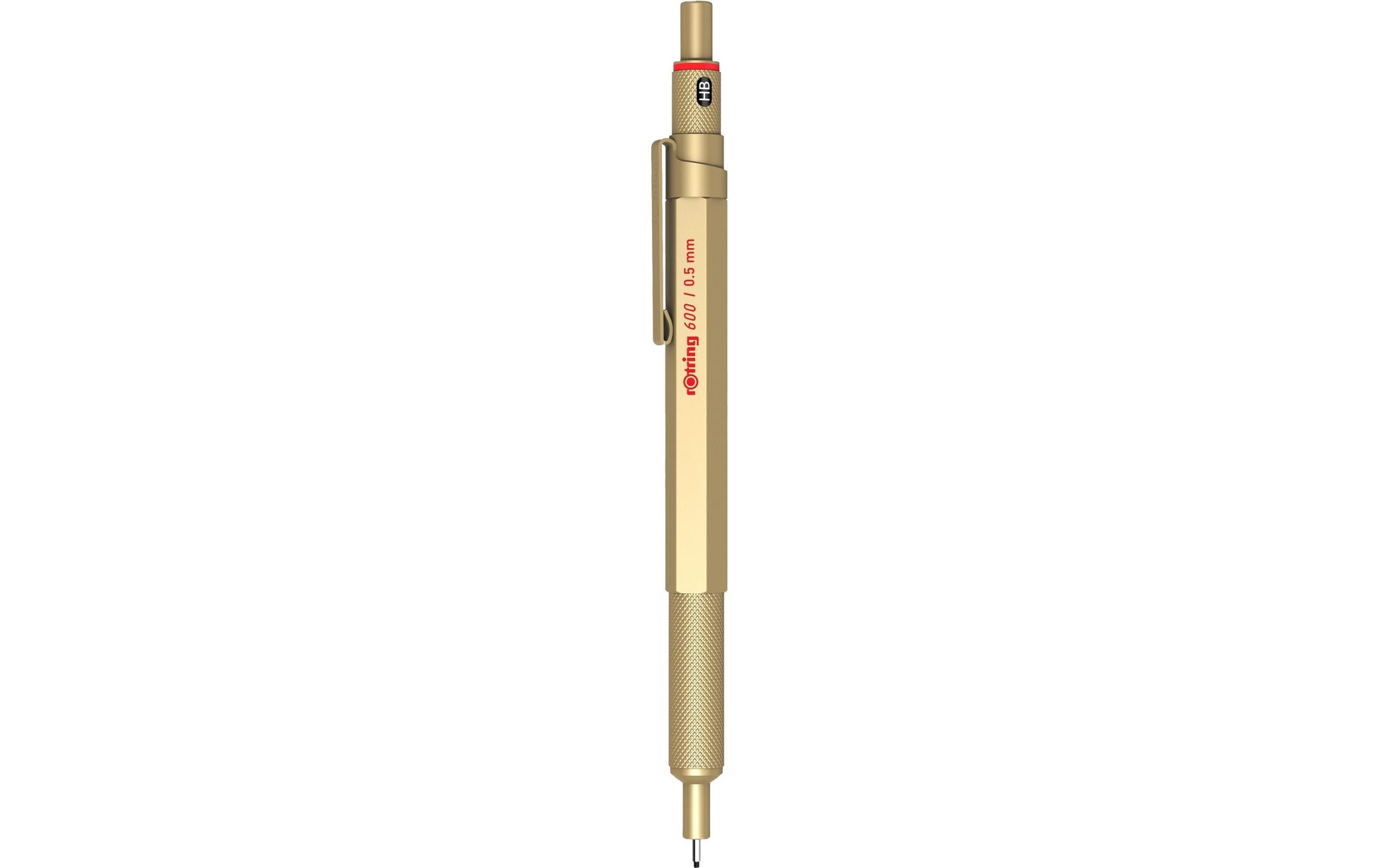 Rotring 600 Druckbleistift – 0,5 mm – Metall – Gold – 12er-Pack