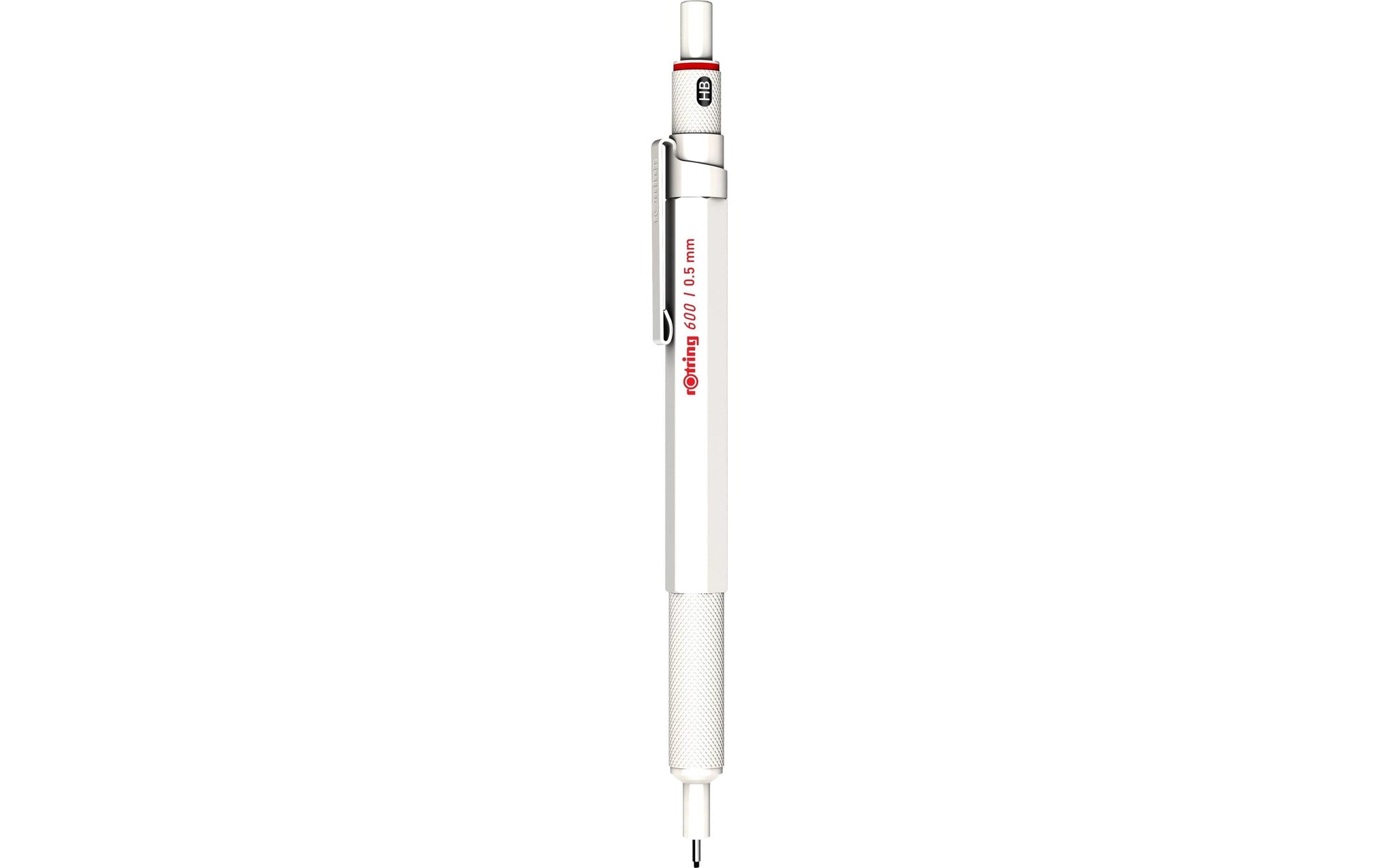 Rotring 600 Druckbleistift – 0,5 mm – Metall – Weiss – 12er-Pack